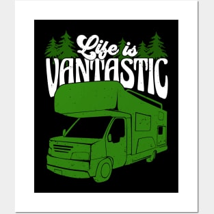 Life Is Vantastic Camper Van Owner Gift Posters and Art